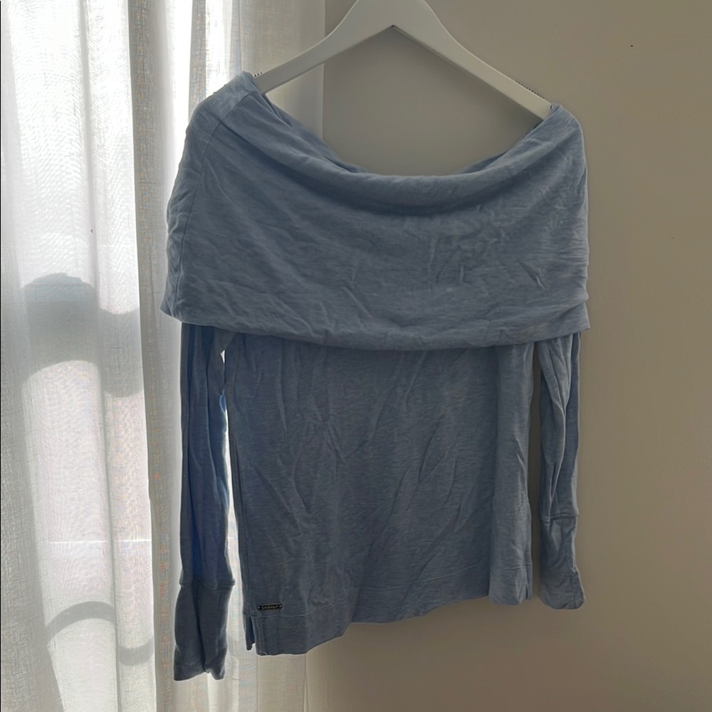 Off-Shoulder Light Blue Lilly Pulitzer Sweater